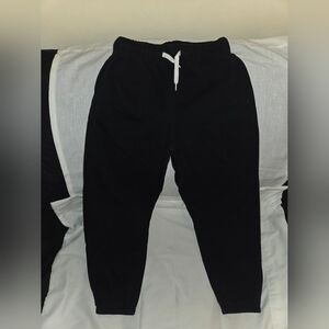 Old Navy Kids Black Fleece Sweatpants with Drawstring